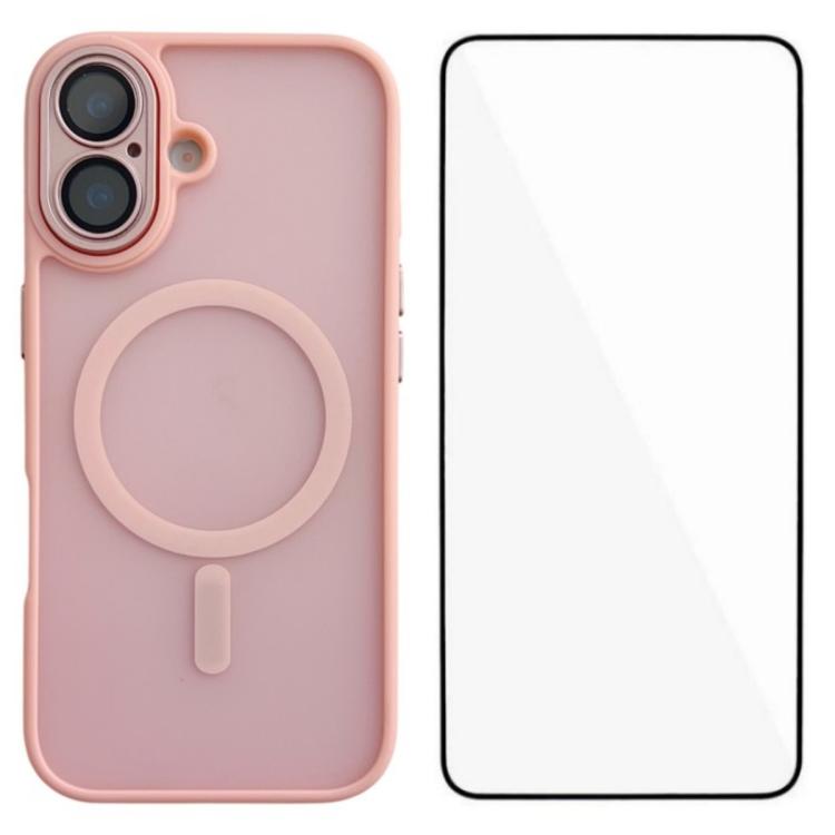 Custodia ibrida PC TPU con vetro temperato per iPhone 14 e 15