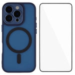 Custodia ibrida PC TPU con vetro temperato per iPhone 14 e 15