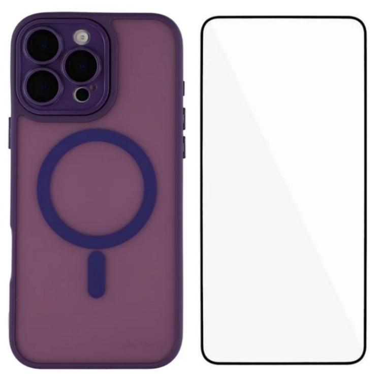 Custodia ibrida PC TPU con vetro temperato per iPhone 14 e 15