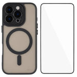 Custodia ibrida PC TPU con vetro temperato per iPhone 14 e 15