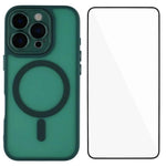 Custodia ibrida PC TPU con vetro temperato per iPhone 14 e 15