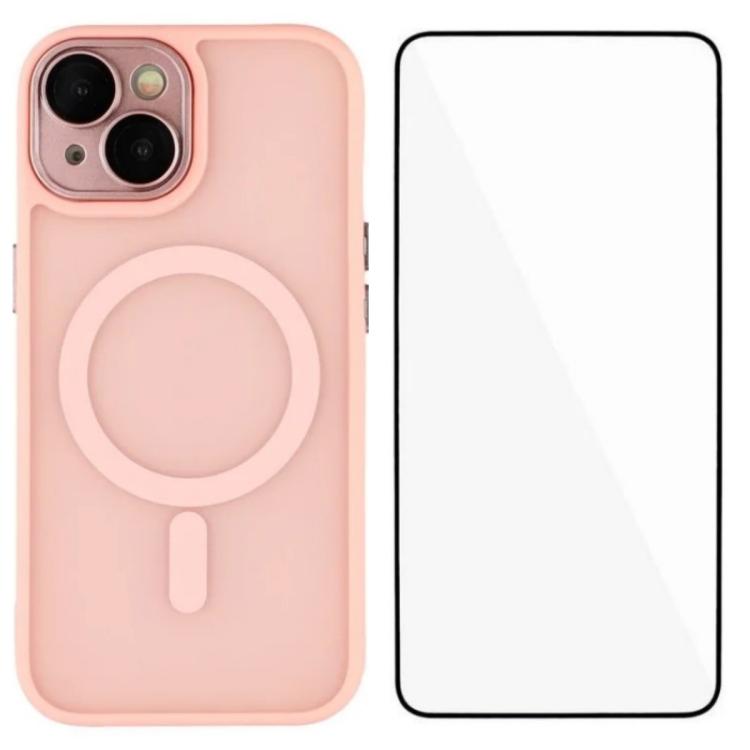 Custodia ibrida PC TPU con vetro per iPhone 13 e 14