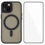 Custodia ibrida PC TPU con vetro per iPhone 13 e 14