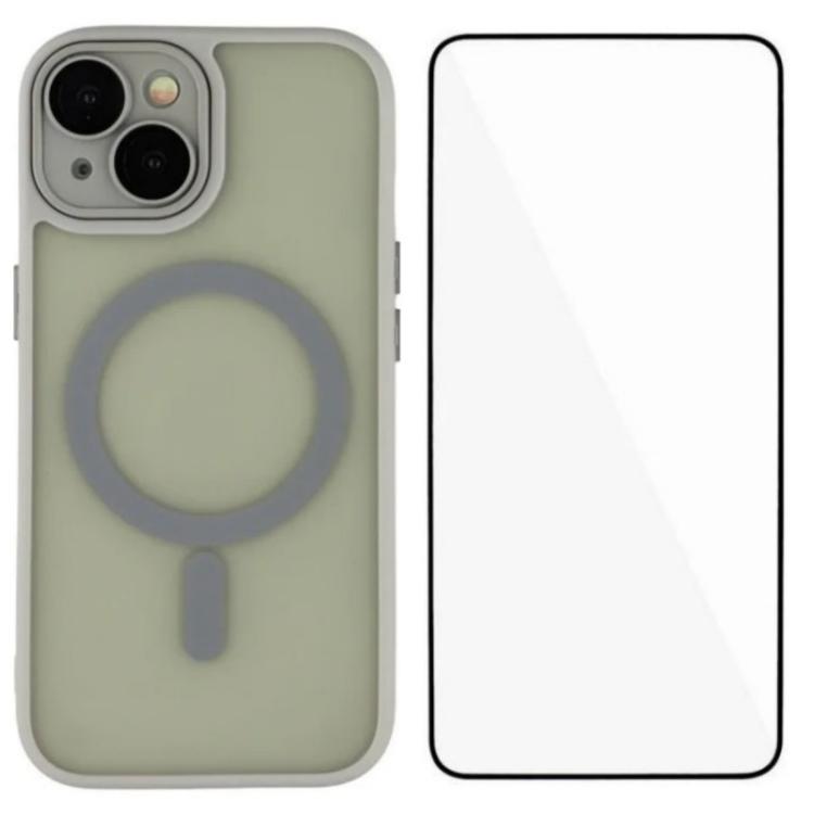 Custodia ibrida PC TPU con vetro per iPhone 13 e 14