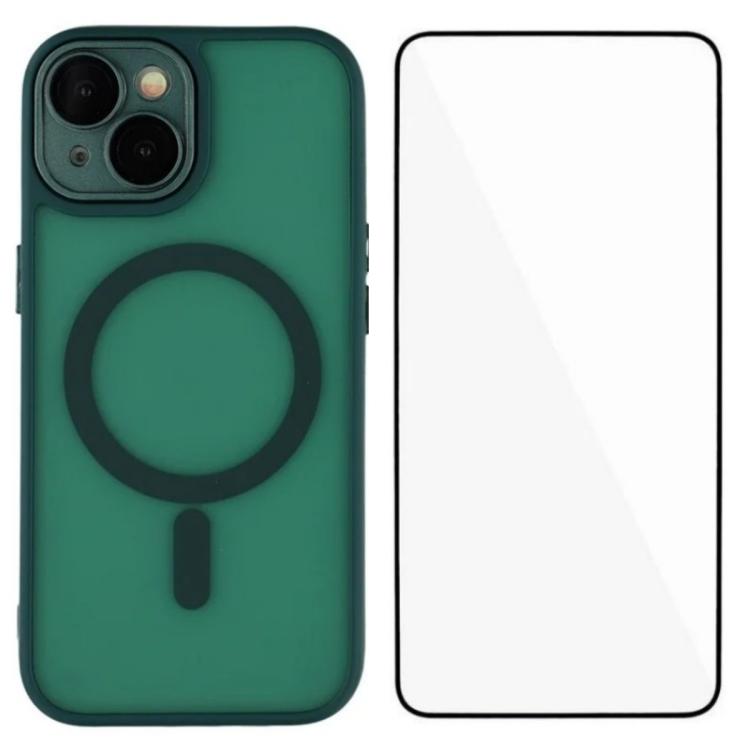 Custodia ibrida PC TPU con vetro per iPhone 13 e 14