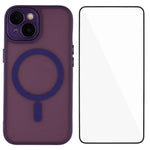 Custodia ibrida PC TPU con vetro per iPhone 13 e 14