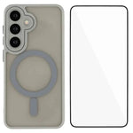 WANLONFENG Custodia per telefono ibrida in PC e TPU con magnete effetto pelle e protezione per lo schermo, For Galaxy S26 FE 5G, For Galaxy S26+ 5G, For Galaxy S26 Ultra 5G, For Galaxy S26 5G