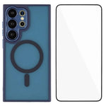 WANLONFENG Custodia per telefono ibrida in PC e TPU con magnete effetto pelle e protezione per lo schermo, For Galaxy S26 FE 5G, For Galaxy S26+ 5G, For Galaxy S26 Ultra 5G, For Galaxy S26 5G