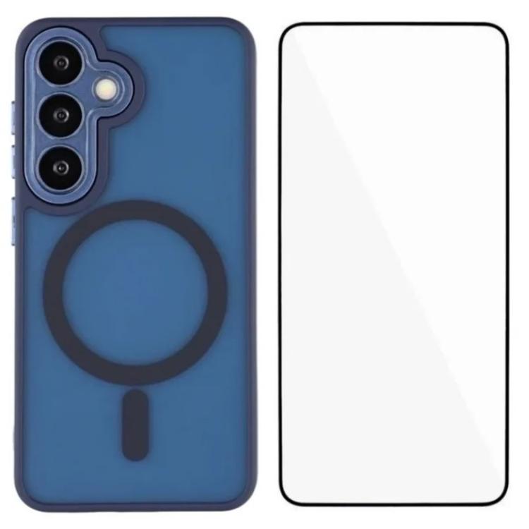 WANLONFENG Custodia per telefono ibrida in PC e TPU con magnete effetto pelle e protezione per lo schermo, For Galaxy S26 FE 5G, For Galaxy S26+ 5G, For Galaxy S26 Ultra 5G, For Galaxy S26 5G