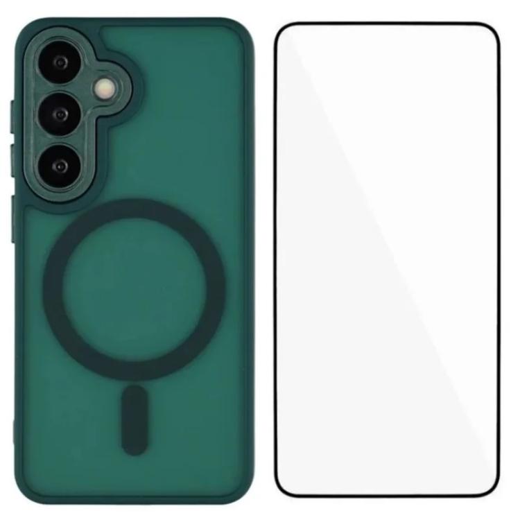 WANLONFENG Custodia per telefono ibrida in PC e TPU con magnete effetto pelle e protezione per lo schermo, For Galaxy S26 FE 5G, For Galaxy S26+ 5G, For Galaxy S26 Ultra 5G, For Galaxy S26 5G