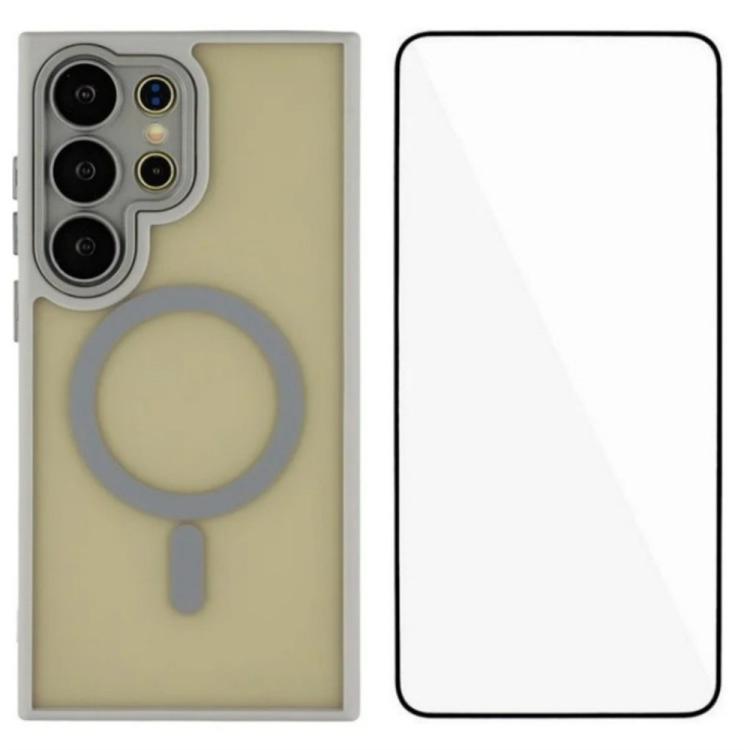 WANLONFENG Custodia per telefono ibrida in PC e TPU con magnete effetto pelle e protezione per lo schermo, For Galaxy S25 FE 5G, For Galaxy S25+ 5G, For Galaxy S25 5G, For Galaxy S25 Ultra 5G