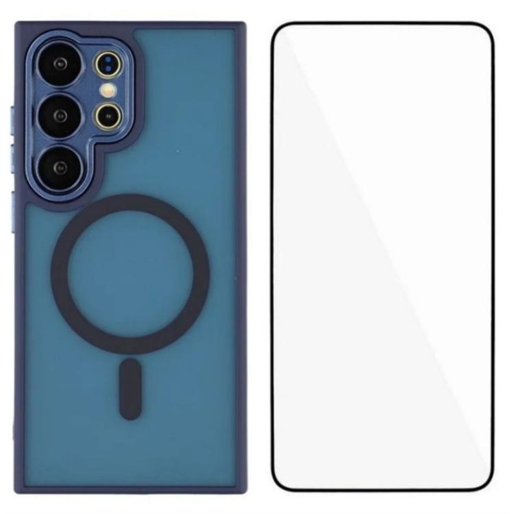 WANLONFENG Custodia per telefono ibrida in PC e TPU con magnete effetto pelle e protezione per lo schermo, For Galaxy S25 FE 5G, For Galaxy S25+ 5G, For Galaxy S25 5G, For Galaxy S25 Ultra 5G