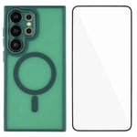 WANLONFENG Custodia per telefono ibrida in PC e TPU con magnete effetto pelle e protezione per lo schermo, For Galaxy S25 FE 5G, For Galaxy S25+ 5G, For Galaxy S25 5G, For Galaxy S25 Ultra 5G