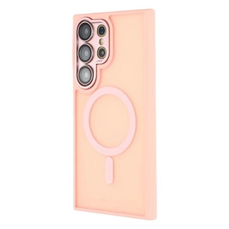 WANLONFENG Custodia per telefono ibrida in PC e TPU con magnete effetto pelle e protezione per lo schermo, For Galaxy S23 Ultra 5G