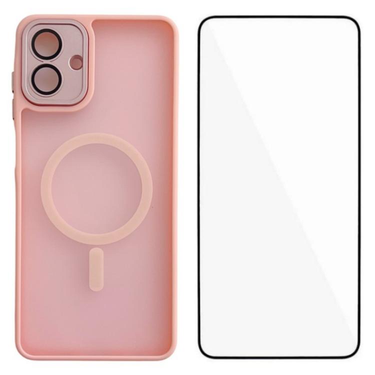 WANLONFENG Custodia per telefono ibrida in PC e TPU con magnete effetto pelle e protezione per lo schermo, For Galaxy A57 5G, For Galaxy A37 5G, For Galaxy A17 5G / 4G, For Galaxy A07 4G