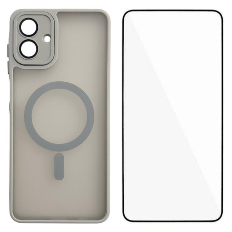 WANLONFENG Custodia per telefono ibrida in PC e TPU con magnete effetto pelle e protezione per lo schermo, For Galaxy A57 5G, For Galaxy A37 5G, For Galaxy A17 5G / 4G, For Galaxy A07 4G
