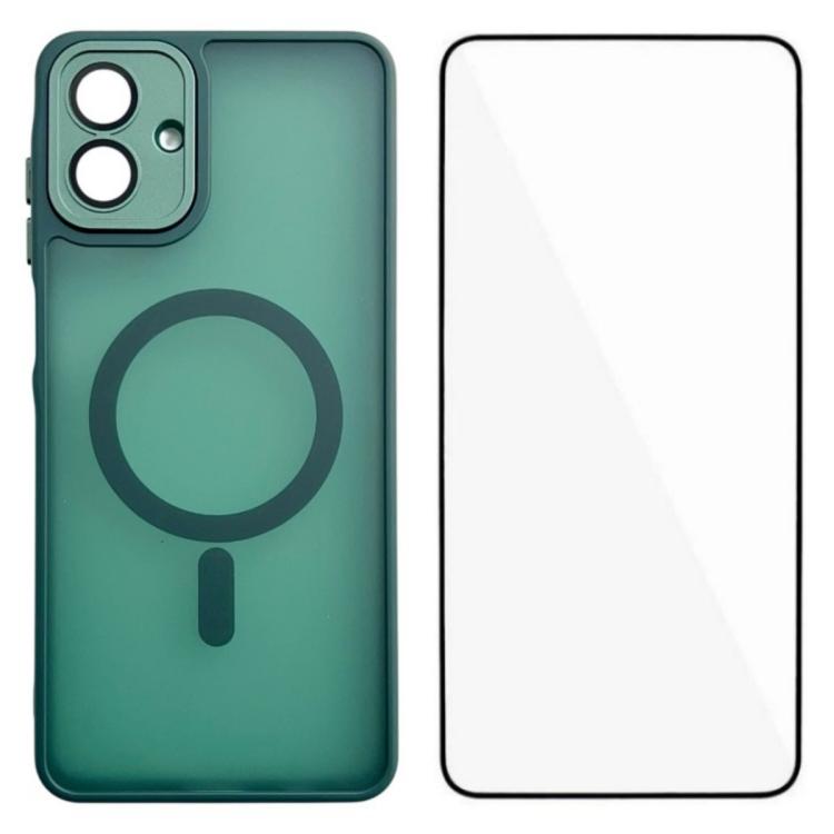 WANLONFENG Custodia per telefono ibrida in PC e TPU con magnete effetto pelle e protezione per lo schermo, For Galaxy A57 5G, For Galaxy A37 5G, For Galaxy A17 5G / 4G, For Galaxy A07 4G