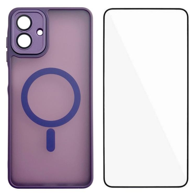 WANLONFENG Custodia per telefono ibrida in PC e TPU con magnete effetto pelle e protezione per lo schermo, For Galaxy A57 5G, For Galaxy A37 5G, For Galaxy A17 5G / 4G, For Galaxy A07 4G