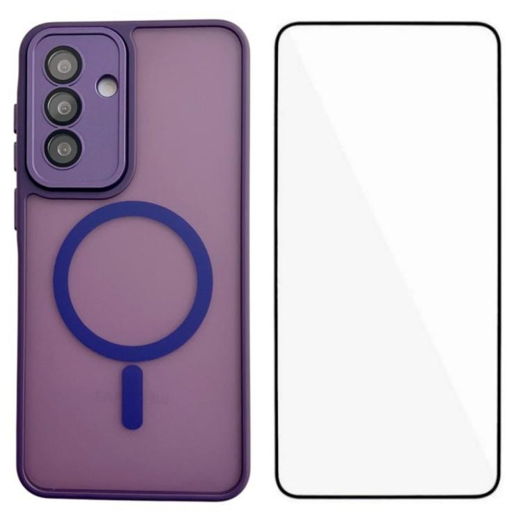 WANLONFENG Custodia per telefono ibrida in PC e TPU con magnete effetto pelle e protezione per lo schermo, For Galaxy A56 5G, For Galaxy A26 5G, For Galaxy A36 5G, For Galaxy A16 5G / 4G