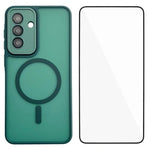 WANLONFENG Custodia per telefono ibrida in PC e TPU con magnete effetto pelle e protezione per lo schermo, For Galaxy A15 5G / 4G, For Galaxy A55 5G, For Galaxy A35 5G