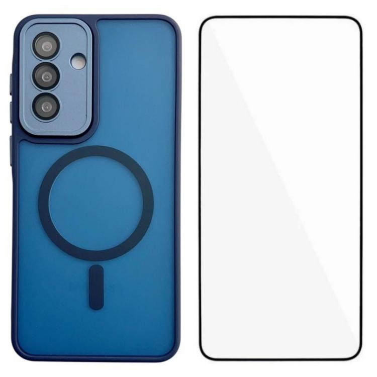 WANLONFENG Custodia per telefono ibrida in PC e TPU con magnete effetto pelle e protezione per lo schermo, For Galaxy A56 5G, For Galaxy A26 5G, For Galaxy A36 5G, For Galaxy A16 5G / 4G