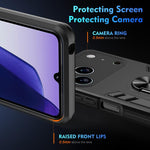 Custodia per telefono antiurto WANLONFENG con supporto integrato e 2 pellicole protettive per lo schermo., For iPhone 17 Pro Max, For iPhone 17 Pro, For iPhone 17, For iPhone Air, For iPhone 16 Pro Max, For iPhone 16 Pro, For iPhone 16                 ...