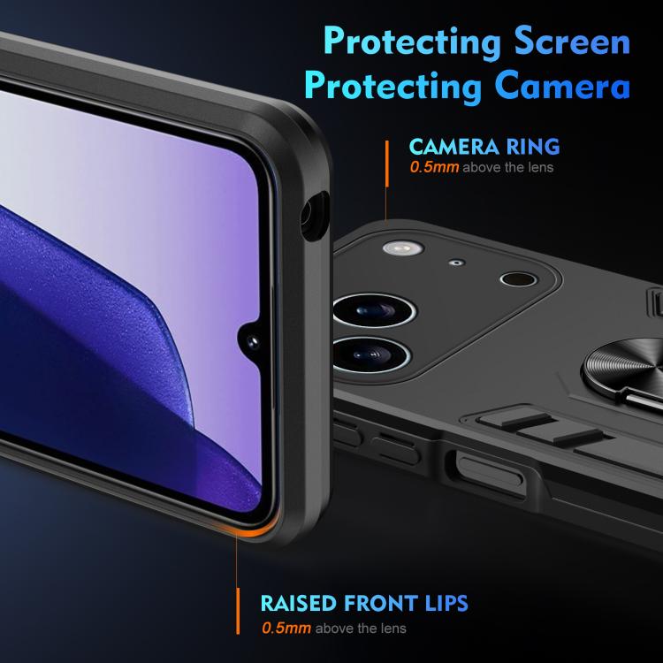 Custodia per telefono antiurto WANLONFENG con supporto integrato e 2 pellicole protettive per lo schermo., For iPhone 17 Pro Max, For iPhone 17 Pro, For iPhone 17, For iPhone Air, For iPhone 16 Pro Max, For iPhone 16 Pro, For iPhone 16                 ...