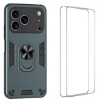 Custodia per telefono antiurto WANLONFENG con supporto integrato e 2 pellicole protettive per lo schermo., For iPhone 17 Pro Max, For iPhone 17 Pro, For iPhone 17, For iPhone Air, For iPhone 16 Pro Max, For iPhone 16 Pro, For iPhone 16                 ...