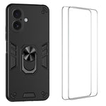 Custodia per telefono antiurto WANLONFENG con supporto integrato e 2 pellicole protettive per lo schermo., For iPhone 17 Pro Max, For iPhone 17 Pro, For iPhone 17, For iPhone Air, For iPhone 16 Pro Max, For iPhone 16 Pro, For iPhone 16                 ...