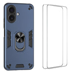 Custodia per telefono antiurto WANLONFENG con supporto integrato e 2 pellicole protettive per lo schermo., For iPhone 17 Pro Max, For iPhone 17 Pro, For iPhone 17, For iPhone Air, For iPhone 16 Pro Max, For iPhone 16 Pro, For iPhone 16                 ...