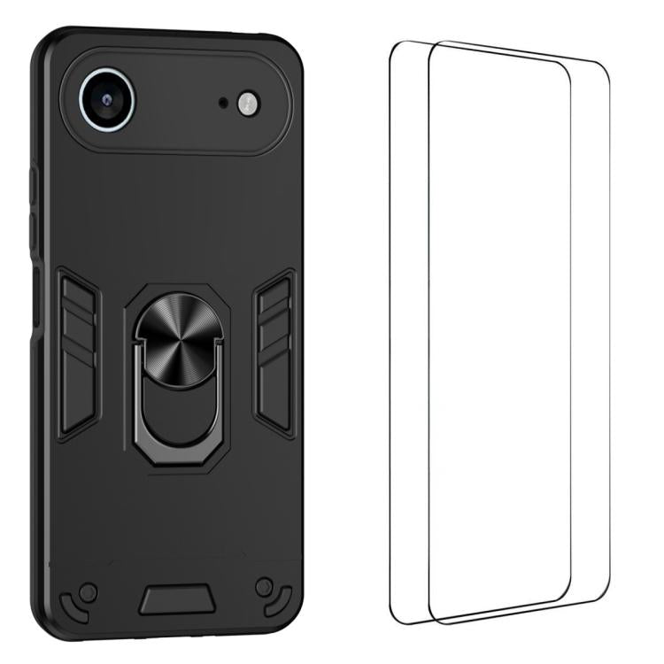 Custodia per telefono antiurto WANLONFENG con supporto integrato e 2 pellicole protettive per lo schermo., For iPhone 17 Pro Max, For iPhone 17 Pro, For iPhone 17, For iPhone Air, For iPhone 16 Pro Max, For iPhone 16 Pro, For iPhone 16                 ...