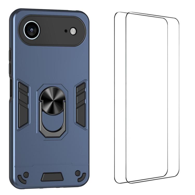Custodia per telefono antiurto WANLONFENG con supporto integrato e 2 pellicole protettive per lo schermo., For iPhone 17 Pro Max, For iPhone 17 Pro, For iPhone 17, For iPhone Air, For iPhone 16 Pro Max, For iPhone 16 Pro, For iPhone 16                 ...