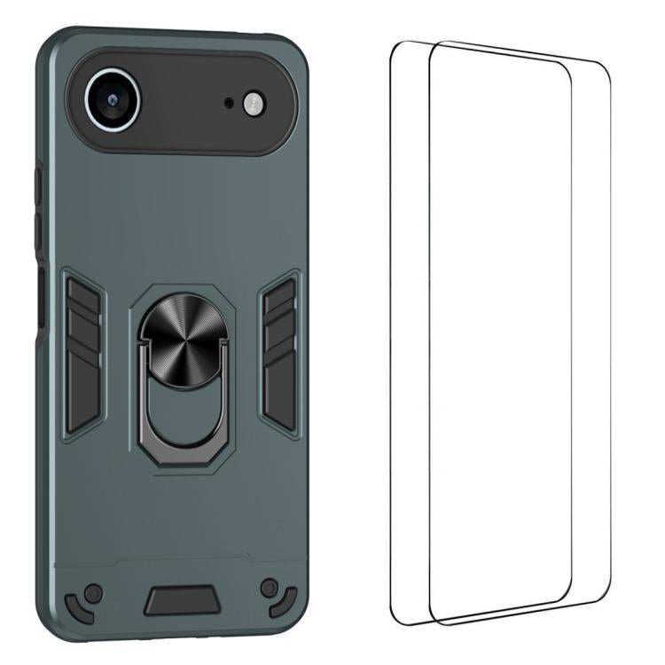 Custodia per telefono antiurto WANLONFENG con supporto integrato e 2 pellicole protettive per lo schermo., For iPhone 17 Pro Max, For iPhone 17 Pro, For iPhone 17, For iPhone Air, For iPhone 16 Pro Max, For iPhone 16 Pro, For iPhone 16                 ...