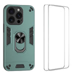 Custodia per telefono antiurto WANLONFENG con supporto integrato e 2 pellicole protettive per lo schermo., For iPhone 17 Pro Max, For iPhone 17 Pro, For iPhone 17, For iPhone Air, For iPhone 16 Pro Max, For iPhone 16 Pro, For iPhone 16                 ...