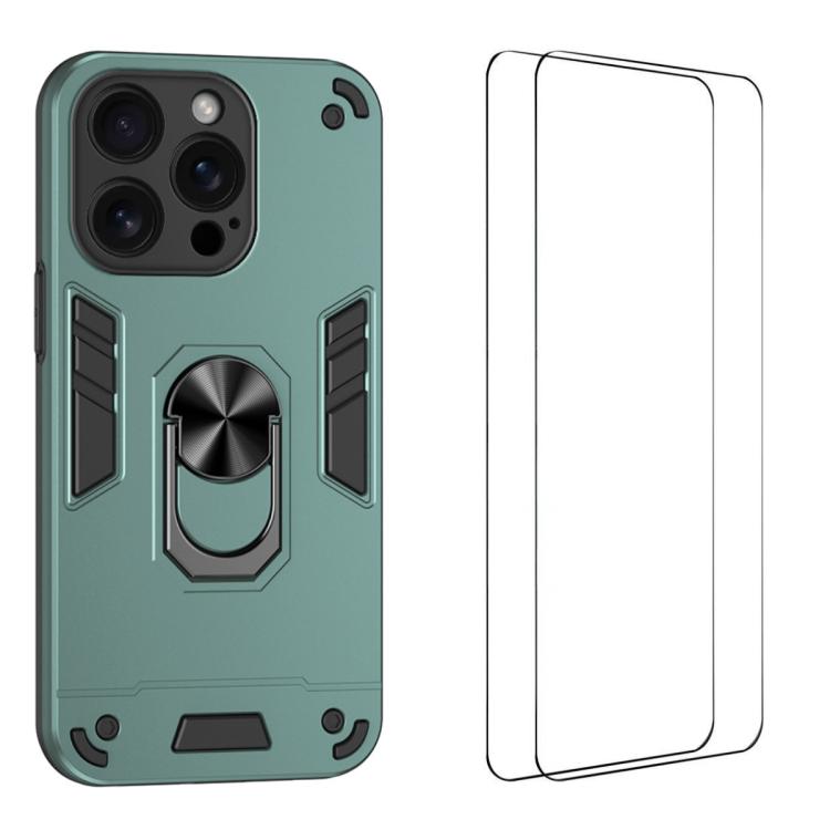 Custodia per telefono antiurto WANLONFENG con supporto integrato e 2 pellicole protettive per lo schermo., For iPhone 17 Pro Max, For iPhone 17 Pro, For iPhone 17, For iPhone Air, For iPhone 16 Pro Max, For iPhone 16 Pro, For iPhone 16                 ...