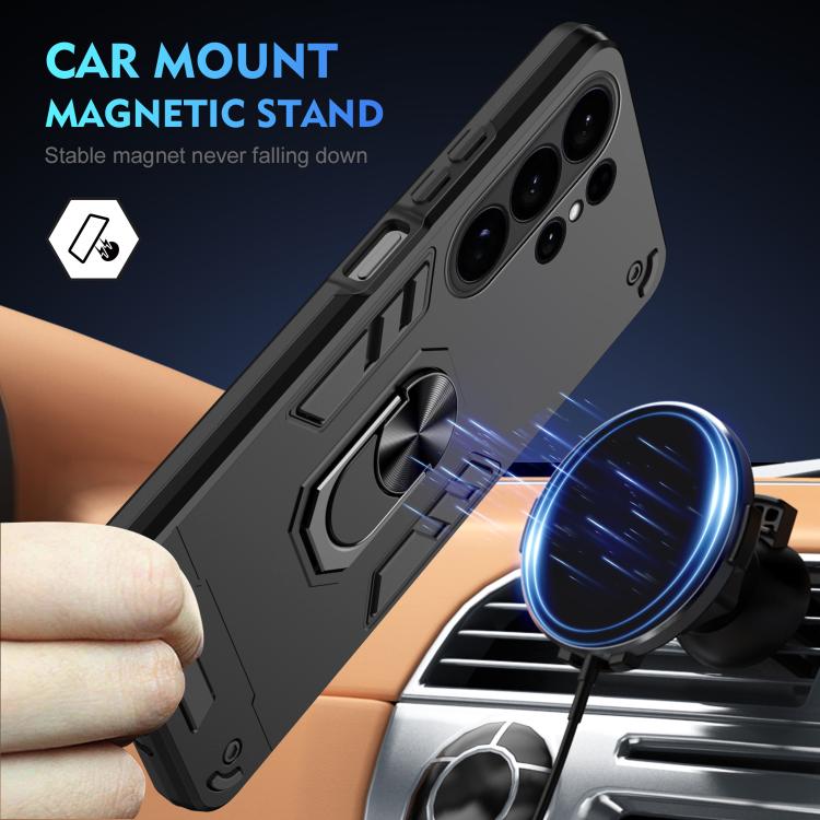 Custodia per telefono antiurto WANLONFENG con supporto integrato e 2 pellicole protettive per lo schermo., For Galaxy S26 Ultra 5G, For Galaxy S25 Ultra 5G, For Galaxy S26 5G, For Galaxy S25 FE 5G, For Galaxy S25+ 5G, For Galaxy S25 Edge 5G            ...