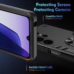 Custodia per telefono antiurto WANLONFENG con supporto integrato e 2 pellicole protettive per lo schermo., For Galaxy S26 Ultra 5G, For Galaxy S25 Ultra 5G, For Galaxy S26 5G, For Galaxy S25 FE 5G, For Galaxy S25+ 5G, For Galaxy S25 Edge 5G            ...