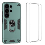 Custodia per telefono antiurto WANLONFENG con supporto integrato e 2 pellicole protettive per lo schermo., For Galaxy S26 Ultra 5G, For Galaxy S25 Ultra 5G, For Galaxy S26 5G, For Galaxy S25 FE 5G, For Galaxy S25+ 5G, For Galaxy S25 Edge 5G            ...