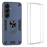 Custodia per telefono antiurto WANLONFENG con supporto integrato e 2 pellicole protettive per lo schermo., For Galaxy S26 Ultra 5G, For Galaxy S25 Ultra 5G, For Galaxy S26 5G, For Galaxy S25 FE 5G, For Galaxy S25+ 5G, For Galaxy S25 Edge 5G            ...