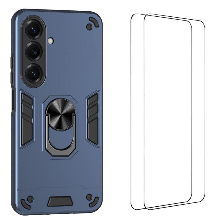 Custodia per telefono antiurto WANLONFENG con supporto integrato e 2 pellicole protettive per lo schermo., For Galaxy S26 Ultra 5G, For Galaxy S25 Ultra 5G, For Galaxy S26 5G, For Galaxy S25 FE 5G, For Galaxy S25+ 5G, For Galaxy S25 Edge 5G            ...