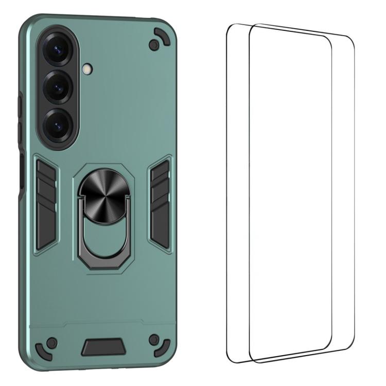 Custodia per telefono antiurto WANLONFENG con supporto integrato e 2 pellicole protettive per lo schermo., For Galaxy S26 Ultra 5G, For Galaxy S25 Ultra 5G, For Galaxy S26 5G, For Galaxy S25 FE 5G, For Galaxy S25+ 5G, For Galaxy S25 Edge 5G            ...