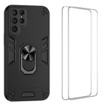 Custodia per telefono antiurto WANLONFENG con supporto integrato e 2 pellicole protettive per lo schermo., For Galaxy S26 Ultra 5G, For Galaxy S25 Ultra 5G, For Galaxy S26 5G, For Galaxy S25 FE 5G, For Galaxy S25+ 5G, For Galaxy S25 Edge 5G            ...