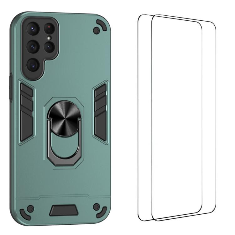 Custodia per telefono antiurto WANLONFENG con supporto integrato e 2 pellicole protettive per lo schermo., For Galaxy S26 Ultra 5G, For Galaxy S25 Ultra 5G, For Galaxy S26 5G, For Galaxy S25 FE 5G, For Galaxy S25+ 5G, For Galaxy S25 Edge 5G            ...