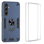 Custodia per telefono antiurto WANLONFENG con supporto integrato e 2 pellicole protettive per lo schermo., For Galaxy S26 Ultra 5G, For Galaxy S25 Ultra 5G, For Galaxy S26 5G, For Galaxy S25 FE 5G, For Galaxy S25+ 5G, For Galaxy S25 Edge 5G            ...