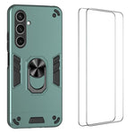 Custodia per telefono antiurto WANLONFENG con supporto integrato e 2 pellicole protettive per lo schermo., For Galaxy S26 Ultra 5G, For Galaxy S25 Ultra 5G, For Galaxy S26 5G, For Galaxy S25 FE 5G, For Galaxy S25+ 5G, For Galaxy S25 Edge 5G            ...