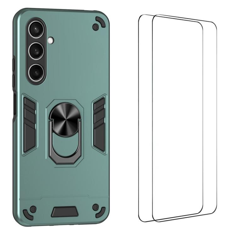 Custodia per telefono antiurto WANLONFENG con supporto integrato e 2 pellicole protettive per lo schermo., For Galaxy S26 Ultra 5G, For Galaxy S25 Ultra 5G, For Galaxy S26 5G, For Galaxy S25 FE 5G, For Galaxy S25+ 5G, For Galaxy S25 Edge 5G            ...