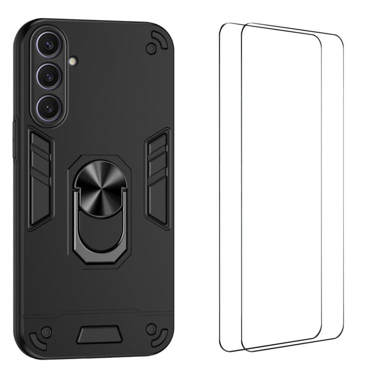 Custodia per telefono antiurto WANLONFENG con supporto integrato e 2 pellicole protettive per lo schermo., For Galaxy S26 Ultra 5G, For Galaxy S25 Ultra 5G, For Galaxy S26 5G, For Galaxy S25 FE 5G, For Galaxy S25+ 5G, For Galaxy S25 Edge 5G            ...