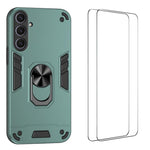 Custodia per telefono antiurto WANLONFENG con supporto integrato e 2 pellicole protettive per lo schermo., For Galaxy S26 Ultra 5G, For Galaxy S25 Ultra 5G, For Galaxy S26 5G, For Galaxy S25 FE 5G, For Galaxy S25+ 5G, For Galaxy S25 Edge 5G            ...