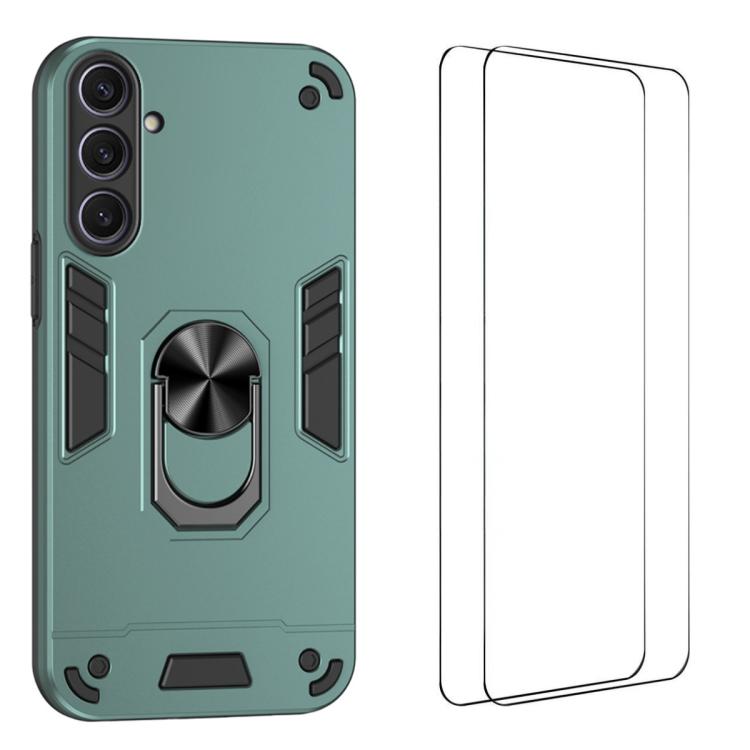 Custodia per telefono antiurto WANLONFENG con supporto integrato e 2 pellicole protettive per lo schermo., For Galaxy S26 Ultra 5G, For Galaxy S25 Ultra 5G, For Galaxy S26 5G, For Galaxy S25 FE 5G, For Galaxy S25+ 5G, For Galaxy S25 Edge 5G            ...