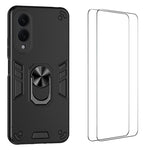 Custodia per telefono antiurto WANLONFENG con supporto integrato e 2 pellicole protettive per lo schermo., For Galaxy S26 Ultra 5G, For Galaxy S25 Ultra 5G, For Galaxy S26 5G, For Galaxy S25 FE 5G, For Galaxy S25+ 5G, For Galaxy S25 Edge 5G            ...